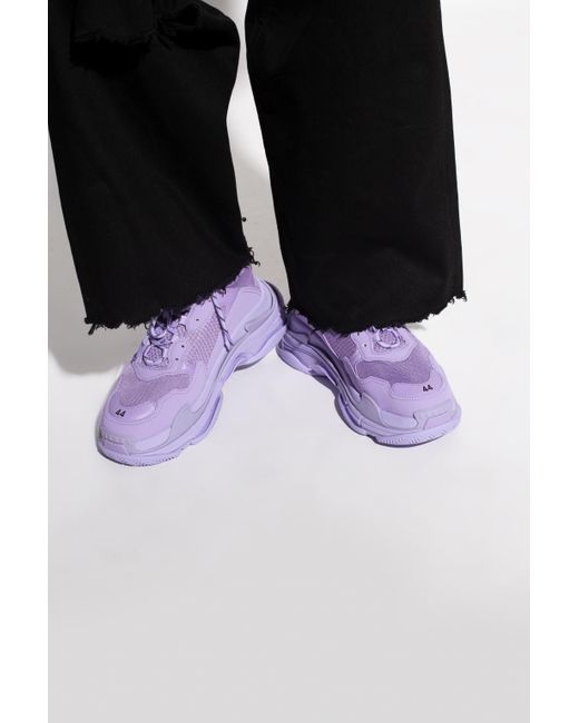 Balenciaga Purple 'triple S' Sneakers for men