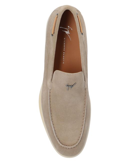 Giuseppe Zanotti Gray Leather Shoes, for men