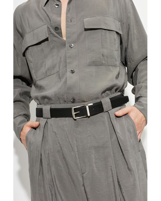 Giorgio Armani Black Reversible Belt for men