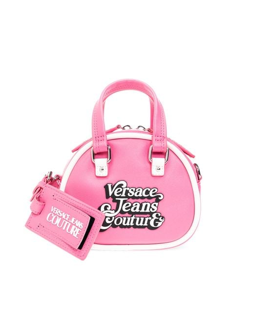 Versace Jeans Pink Handbag With Logo