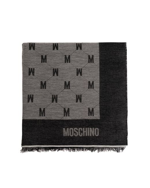 Moschino Brown Scarf With Monogram