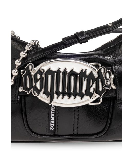 DSquared² Black Shoulder Bag With Logo,