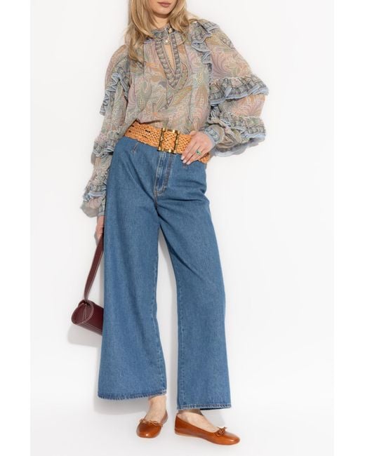 Etro Blue Jeans With Logo