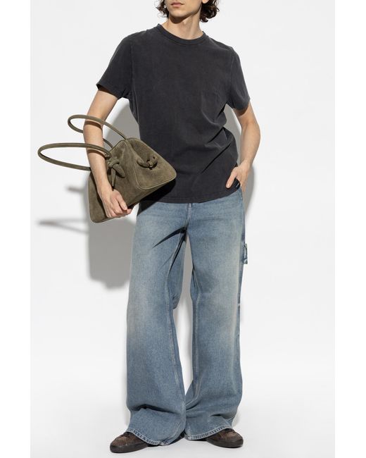 Courreges Blue Wide-Leg Jeans for men