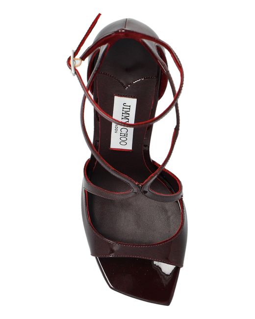 Jimmy Choo Red Heeled Sandals "Azia"