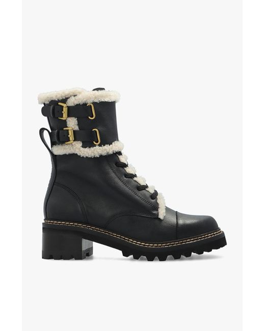 See By Chloé Black 'mallory' Leather Boots