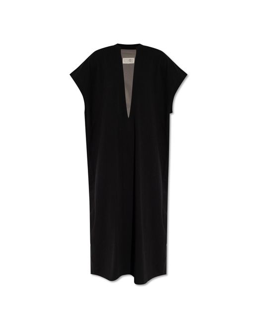 MM6 by Maison Martin Margiela Black Relaxed-fitting Dress,