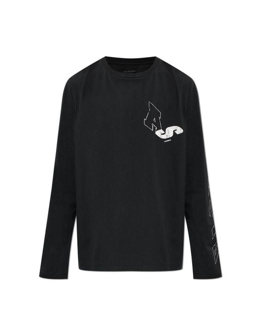 AllSaints Black "Upstaged" T-Shirt for men