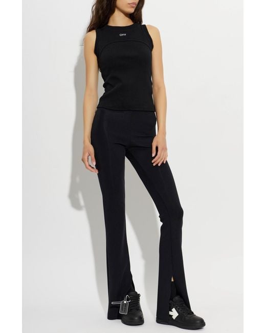 Off-White c/o Virgil Abloh Black Top With Embroidered Logo