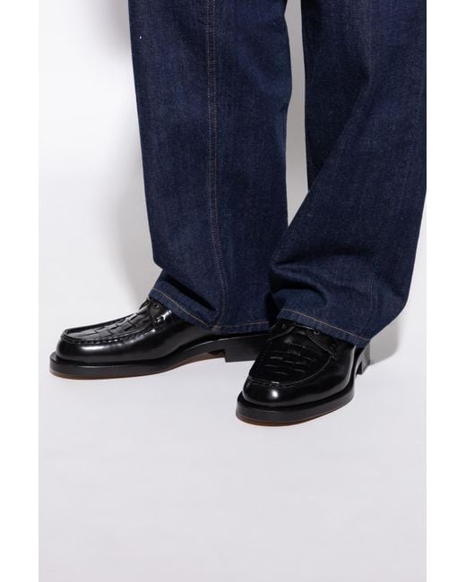 Jacquemus Blue Leather Derby Shoes for men