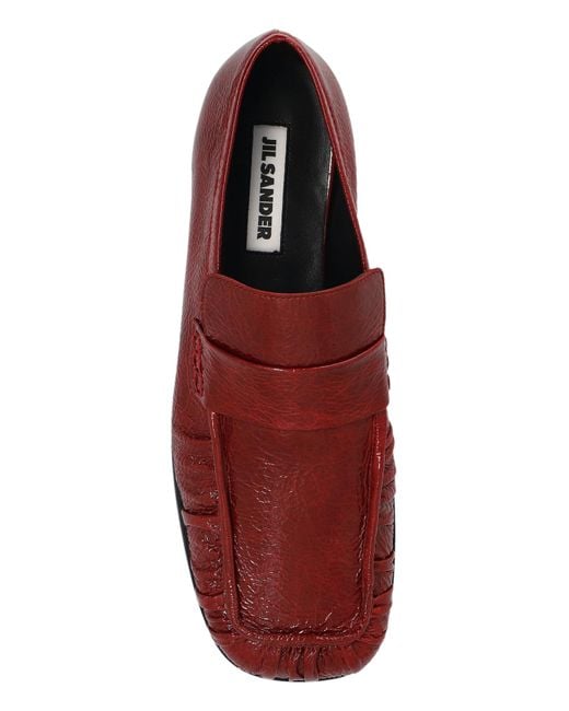 Jil Sander Red Leather Shoes