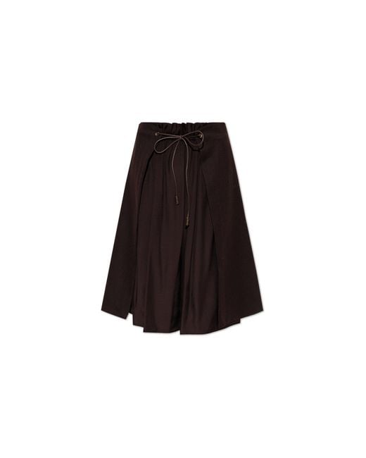 Moncler Black Wool Skirt