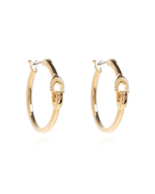 COACH Metallic Brass Earrings
