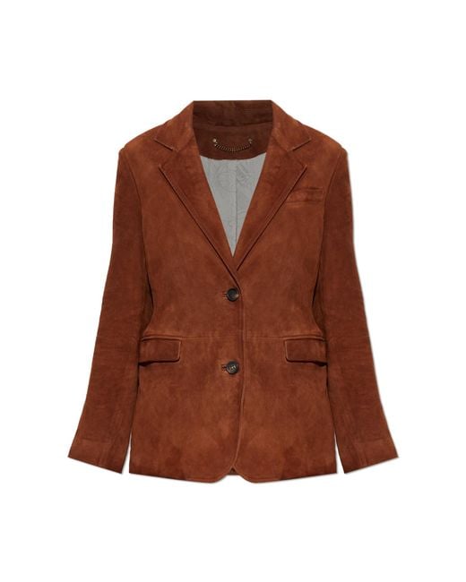 Golden Goose Deluxe Brand Brown Suede Jacket