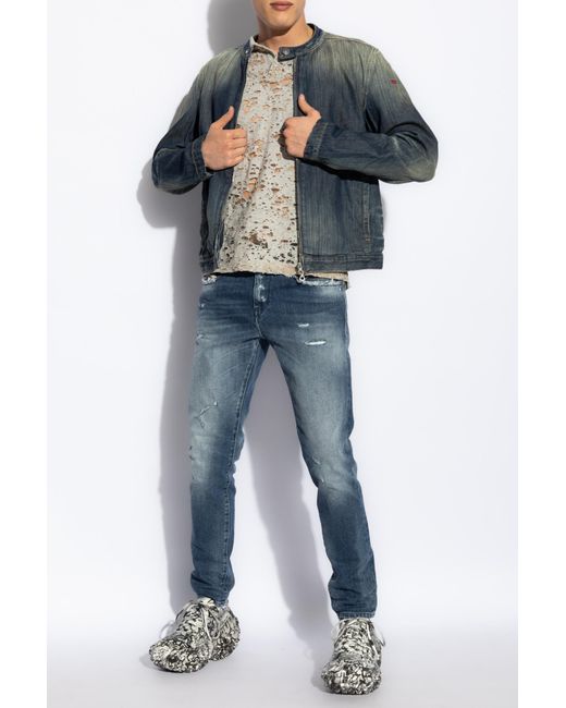 DIESEL Blue '2019 D-Strukt L.32' Jeans for men