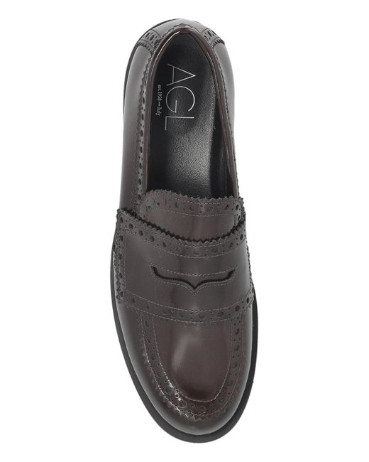 Agl Attilio Giusti Leombruni Black "Andrea" Loafers Shoes