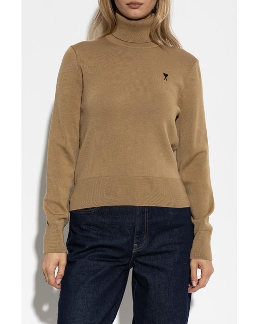 AMI Natural Wool Turtleneck
