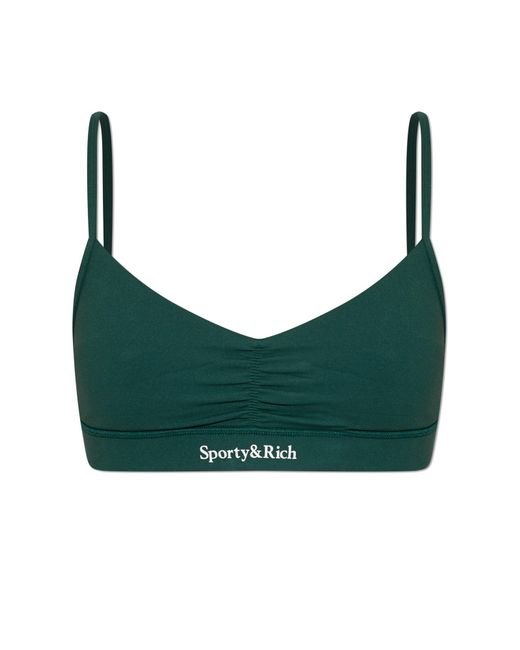 Sporty & Rich Green Sports Top With Logo