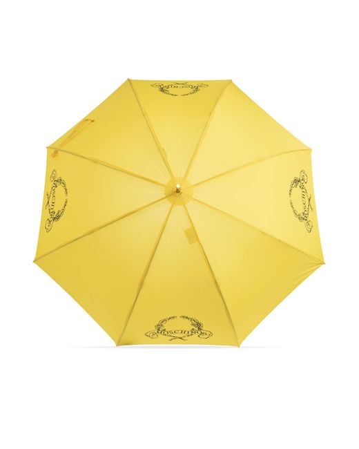 Moschino Yellow Parasol With Logo
