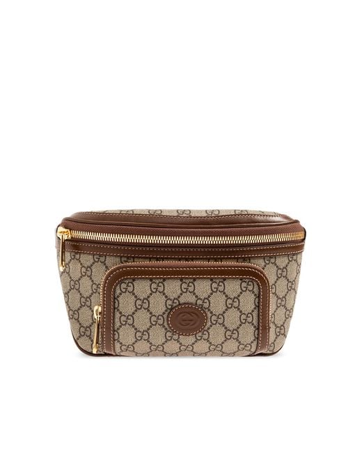 Gucci Brown Monogrammed Belt Bag, for men