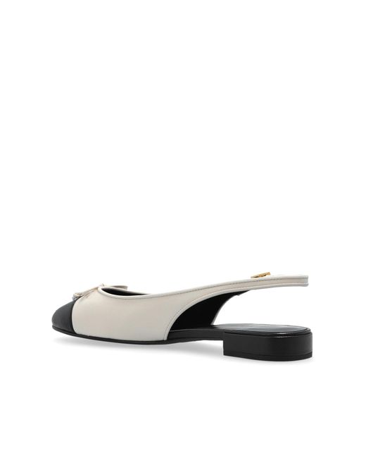Tory Burch Natural Leather Ballet Flats