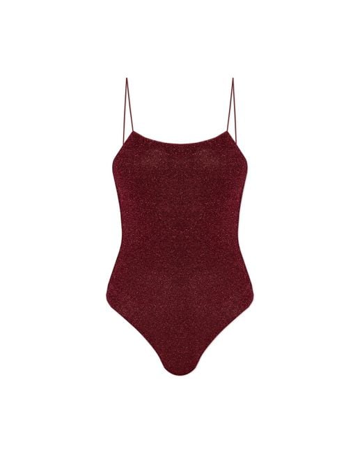 Oseree Red One-Piece Swimsuit