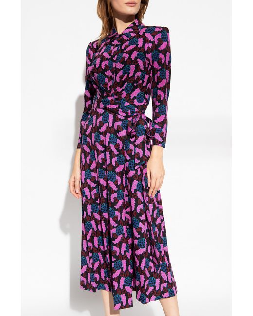 Diane von Furstenberg Purple ‘Sana’ Wrap Dress