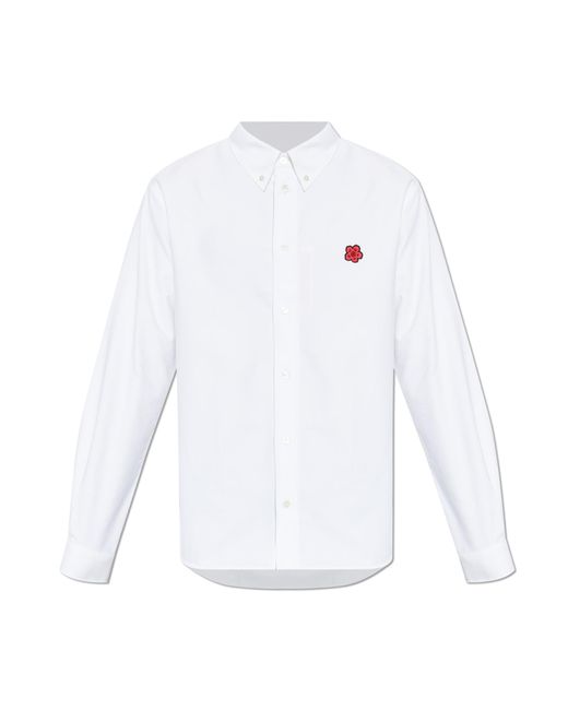 KENZO White Shirt With Patch for men
