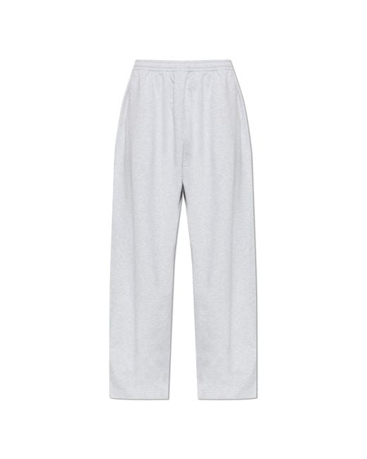 Acne White Sweatpants With Logo for men