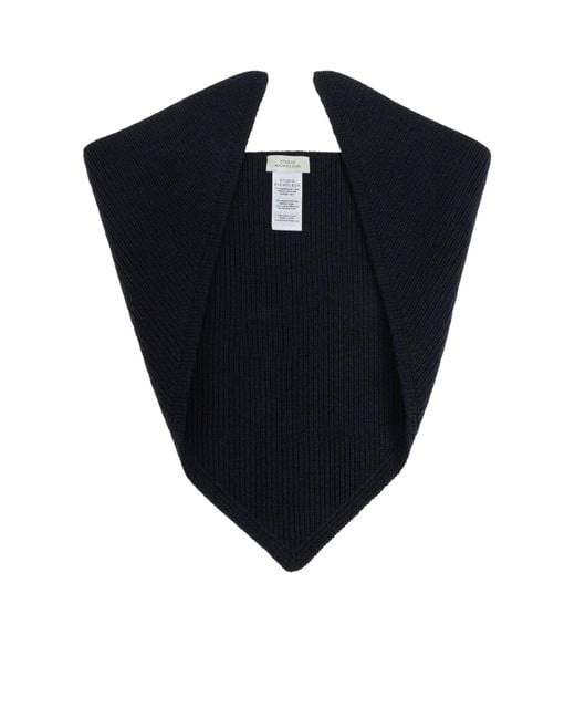 Studio Nicholson Black Wool Scarf 'Pythagoras'