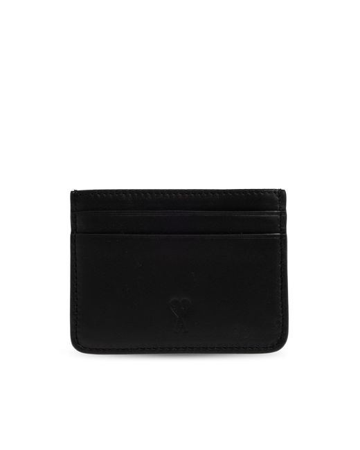 AMI Black Leather Card Holder
