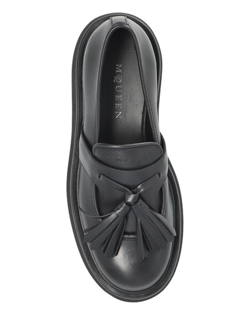 McQueen Black Loafers On A Platform