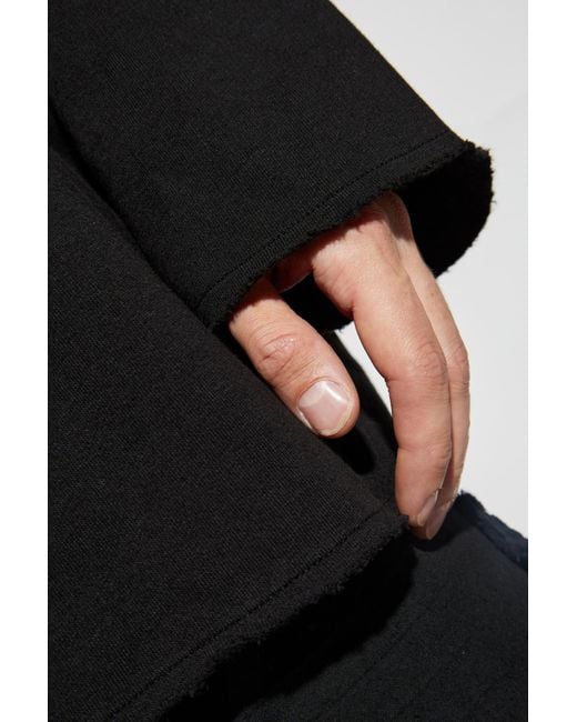 Rick Owens Black Hoodie 'Peter' for men