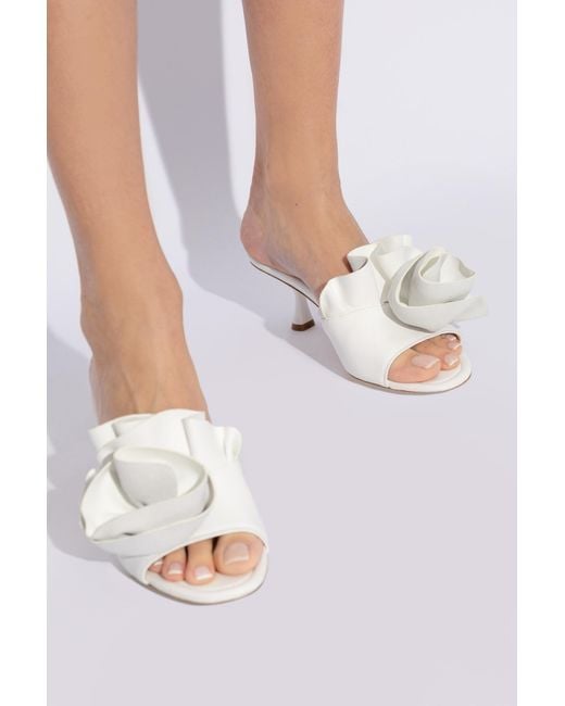 Kate Spade White ‘Flourish’ Heeled Sandals