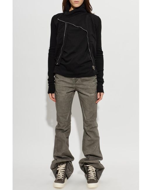 Rick Owens Black T-Shirt With A Crew Neck