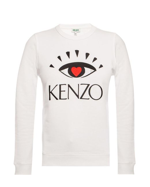 KENZO White Logo Sweatshirt