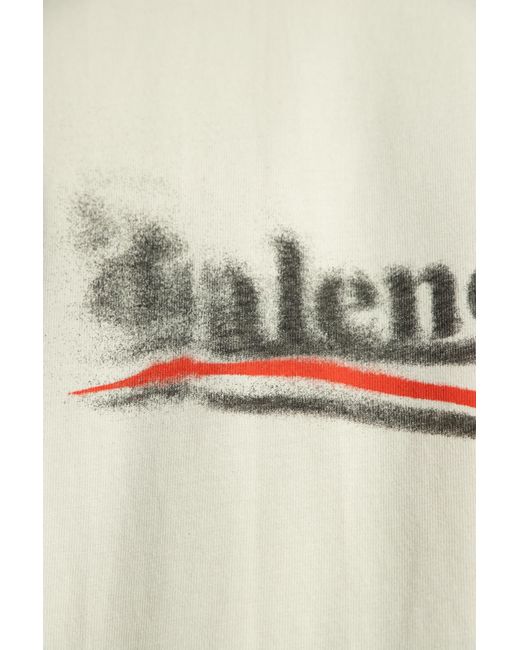 Balenciaga White T-shirt With Logo, for men