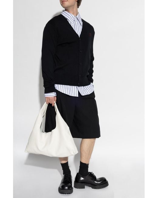 AMI Blue Wool Cardigan for men