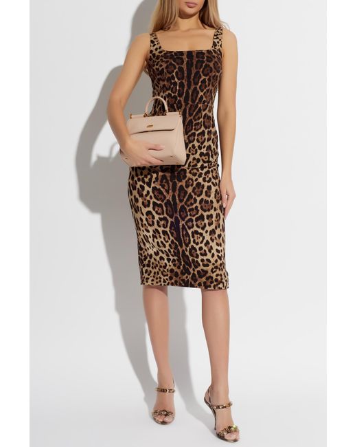 Dolce & Gabbana Brown Silk Dress
