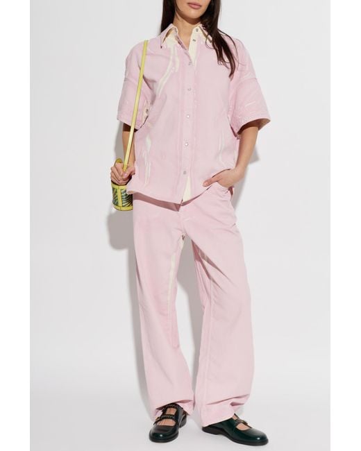Marni Pink Straight-Leg Jeans