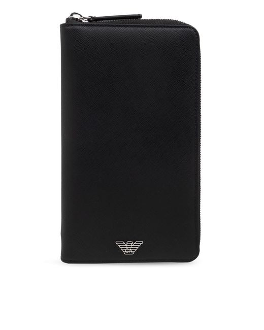 Emporio Armani Black Wallet With Logo for men
