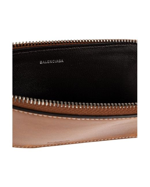 Balenciaga Brown Leather Card Holder