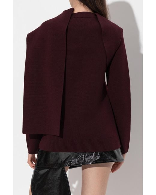 Courreges Red Wool Sweater