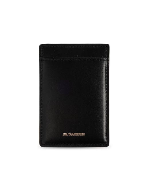 Jil Sander Black Magnetic Card Holder Case For Phone for men