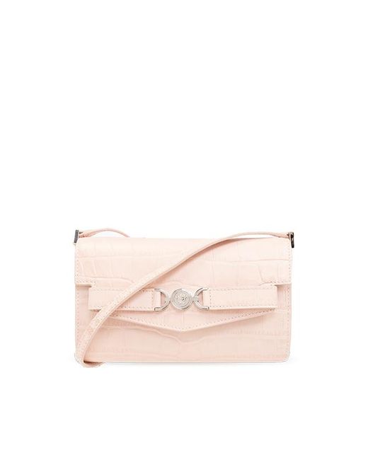 Versace Pink Leather Shoulder Bag