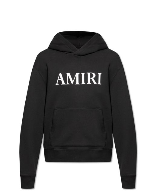 Amiri Black Hoodie With Logo, for men