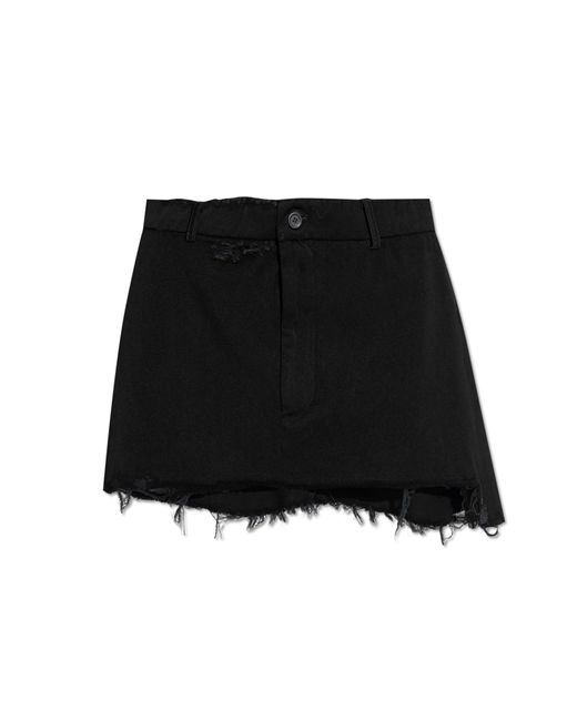 Balenciaga Black Short Skirt With A 'Vintage' Effect