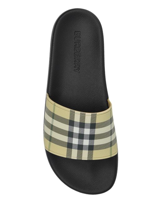 Burberry White Rubber Flip-Flops