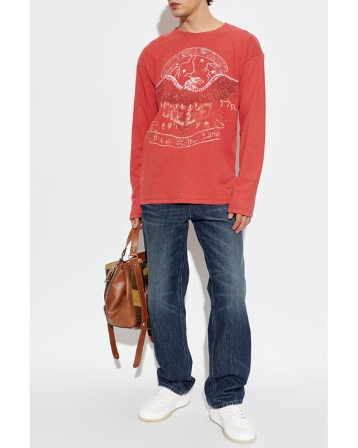 DIESEL Red T-Shirt 'T-Geri-Ls' for men
