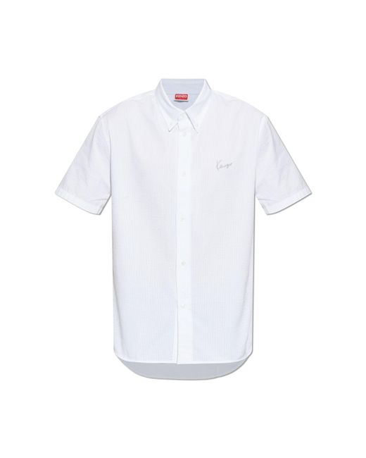 KENZO White Short-Sleeved Shirt for men